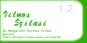 vilmos szilasi business card